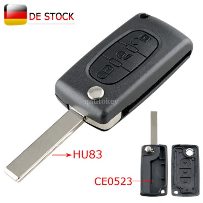 Für Citroen C2 C3 C4 C5 Picasso Berlingo Auto Klapp Schlüssel Ersatz Gehäuse