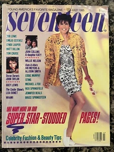 Seventeen Magazine July 1985 Jeanette Schaeffer Cover Emilio Estevez John Taylor - Picture 1 of 4