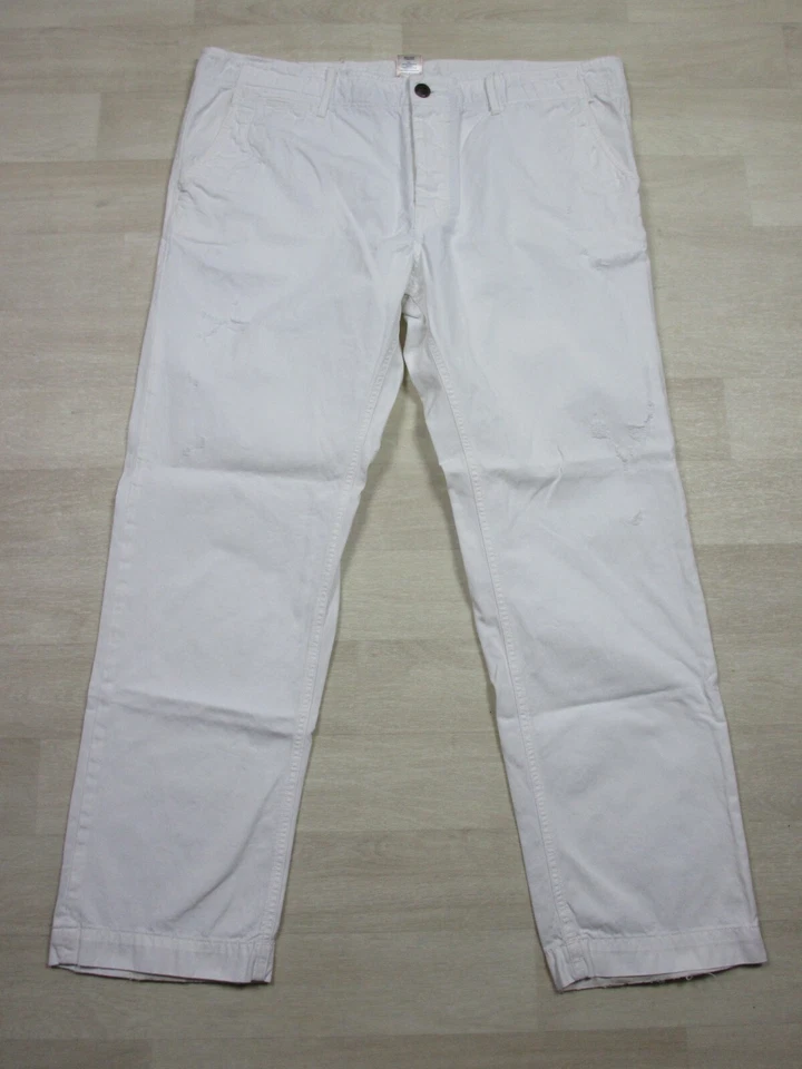 True Religion Mens Designer Jeans - Geno Officer Distressed Chino Pants 42x31.5 - Image 1 of 4