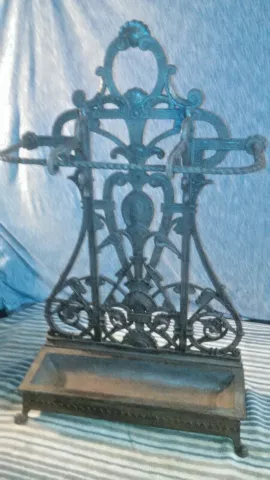 VINTAGE COALBROOKDALE CAST IRON STICK CANE STAND DR DRESSER AESTHETIC MOVEMENT Cover