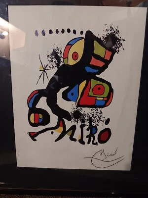 Litografia "Homenatge" assinada por Joan Miro 16" de largura 19" de altura data feita 1969 - Imagem 1 de 4