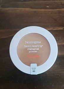 Neutrogena Skin Clearing Mineral Face Powder #60 Natural Beige Full Size - Picture 1 of 3