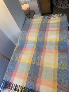 Baby Blanket/lap Blanket lovely pattern blu/pink/white/yellow unisex 90’s - Picture 1 of 5