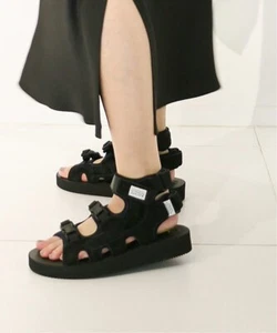 Suicoke Boak - V Women’s High Strap Flats Sandals Comfort Shoes Black US 6 - Picture 1 of 13