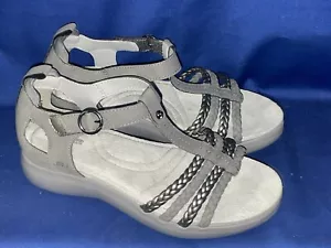 JBU by JAMBU Charcoal Silver Slingbacks Sandals Mary Jane Loafer 7.5 ❤️blt15m18 - Picture 1 of 10
