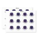 Paquet De 24 Papier Étiquettes, Violet Coquelicot Remembering Animaux En Chaud ,