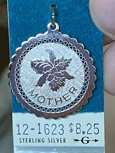 Vintage Sterling Silver MOTHER Charm Griffith Sterling - Picture 1 of 2