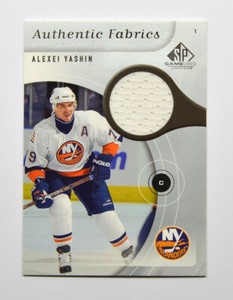 2005-06 SP Game Used Authentic Fabrics #AFAY Alexei Yashin (White JSY)