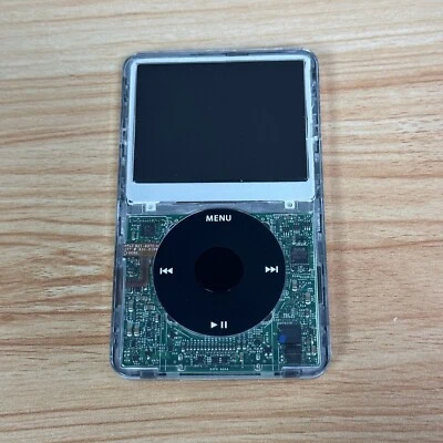 New Apple iPod Video 5th Gen 1TB U2 CLEAR Black Upgraded 2000mAh Battery - Image 1 of 4