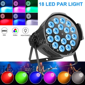 Par Light CAN 18LED RGBW 300W Stage Lighting Beam DMX Strobe Disco Party Club - Picture 1 of 13