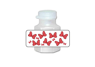 30 etiquetas de burbujas Minnie, pegatinas, etiquetas para un ratón temático fiesta de cumpleaños favor  Foto 1 de 2