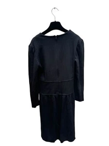 Yves Saint Laurent Vintage Hiver 1992 Black Wool Dress Size 38 fits S - Picture 1 of 6