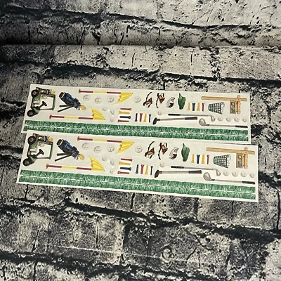 Creative Memories GOLF Great Length Sticker Sheet Scrapbook 2 sheets Cart Club - Image 1 of 4