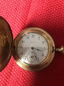 Elgin Seven Jewels Pocket Watch Nat’l Philadelphia Case Hand Engraving USA Works - Picture 1 of 17