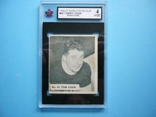 1936/37 V356 WORLD WIDE GUM HOCKEY CARD #43 TOMMY COOK ROOKIE RC KSA 4 VG/EX WWG