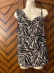 Torrid black & tan sleeveless animal print knit top size 00 or 10 M/L new - Picture 1 of 9