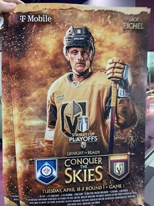 JACK EICHEL STANLEY CUP PLAYOFFS WINNIPEG VEGAS GOLDEN KNIGHTS POSTER 4/18/23 - Picture 1 of 1