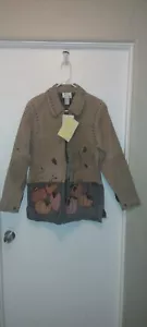 Quacker Factory Harvest Y2K Halloween Pumpkin Leather Jacket Zip Up Womens Med. - Picture 1 of 12