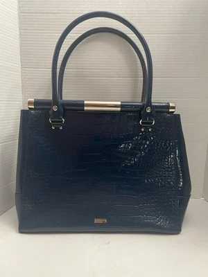 KATE SPADE Knightsbridge Constance Green Croc Patent Large Leather Satchel - Image 1 of 4