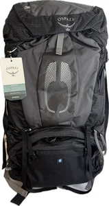 Mochila para hombre Osprey Atmos AG 65L negra S/M (nueva con etiquetas) - Imagen 1 de 4