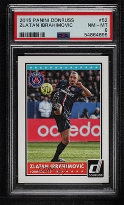 2015 Panini Donruss Zlatan Ibrahimovic #52 PSA 8 - Image 1 of 2