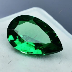 Piedra preciosa suelta verde certificada con forma de pera granate natural de 9 quilates - Imagen 1 de 5