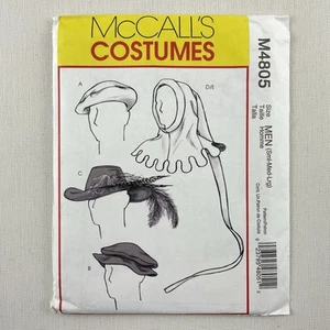 McCalls M4805 Costumes Sewing Pattern For Mens Hats & Accessories - 023795480512 - Picture 1 of 5
