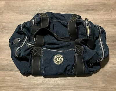 Bolso de Lona Kipling XL Nylon Ligero Viaje Fin de Semana Azul Marino Foto 1 de 4