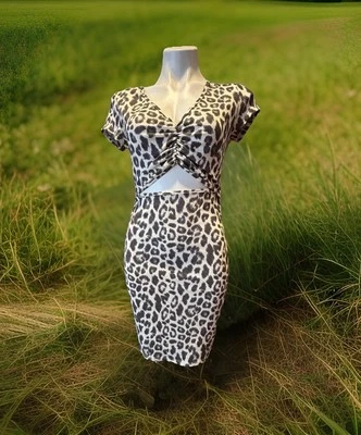 🦒 JESSICA SIMPSON stretch knit Animal Print dress NWT Size XL  🐅 - Image 1 of 4