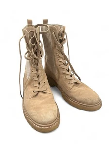 Sam Edelman Lydell Combat Boot Sesam Wildleder Beige Größe 8,5 Siehe Bilder - Bild 1 von 9