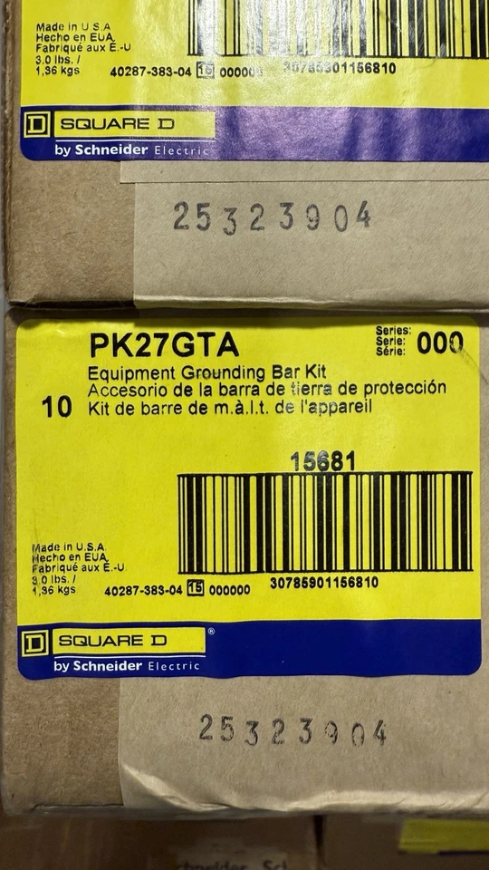 Square D PK27GTA Ground Bar 27 Circuit.  - Image 1 of 1