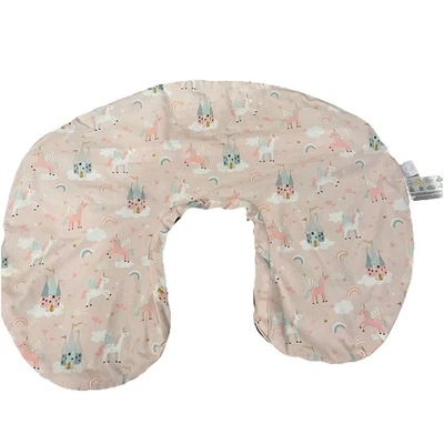 Baby Girl Boppy Original Pillow Cover Unicorn Castle Pink Cotton *cover Only* - Image 1 of 3