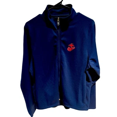Chaqueta Zorrell Athlete Series USMC Marines Ligera Cremallera Completa Azul Marino Pequeña Foto 1 de 3