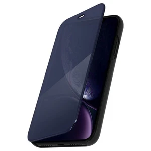 Housse pour iPhone XR étui folio miroir ultra-fine clapet translucide - Noir - Photo 1 sur 6