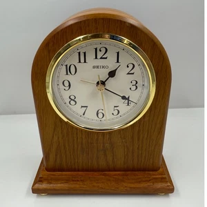 SEIKO WOODEN CARRIAGE CLOCK - QXE031BKKHE - Picture 1 of 6