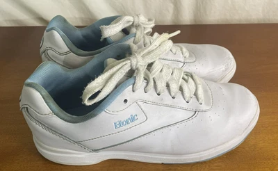 Zapatos de boliche Etonic para mujer talla 7,5 blancos con cordones zapatillas limpias Foto 1 de 4