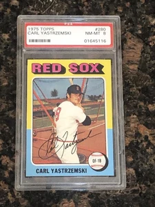 1975 Topps Carl Yastrzemski #280 Baseball Card PSA 8 - Picture 1 of 2