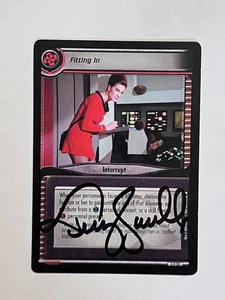 Autographed 2E Star Trek ccg Interrupt: Fitting In (Terry Farrell) - Picture 1 of 1