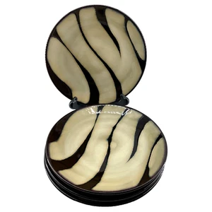 Pier 1 Zebra gestreift Salat Dessert Teller Menge 4 Steinzeug handbemalt 8" - Bild 1 von 12
