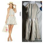 Tularosa Helix Dress La Rochelle Stripe Halter Back Women’s Size Small *mint*