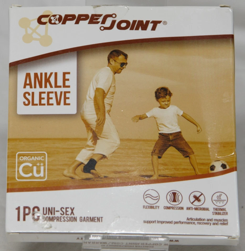 Copper Joint ankle sleeve 1pc uni-sex compression garment - Image 1 of 4