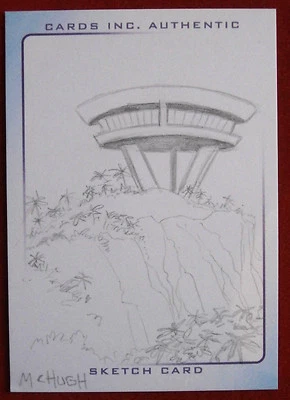 THUNDERBIRDS - PENCIL SKETCH CARD - THE CLIFF HOUSE by Jeremy McHugh - Cards Inc - Image 1 of 2