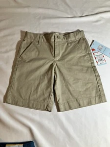 Cat & Jack Girls' Chino School Uniform Shorts Khaki Size 4 New With Tags - Picture 1 of 5