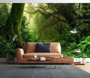 3D Green Forest I3740 Wallpaper Mural Self-adhesive Removable Sticker Erin - Picture 1 of 11