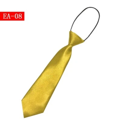 Plain School Students Elastic Boys and Girls Solid Color Children's Necktie - Image 1 of 4