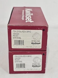 Lot of 2 Kwikset 730H 15 RCAL RCS BBPKG Hancock Privacy Knob Nickel 97300-541 - Picture 1 of 21