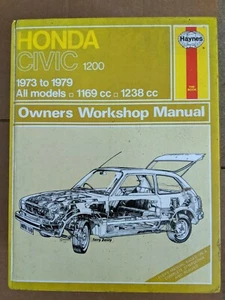 HAYNES WORKSHOP MANUAL HONDA CIVIC 1200 1973 - 1979 HARDBACK - Picture 1 of 1