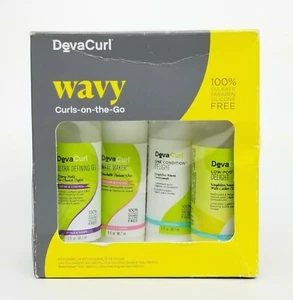 DevaCurl WAVY Curls-on-the-Go Kit 4pc 3 oz travel pure - Picture 1 of 1