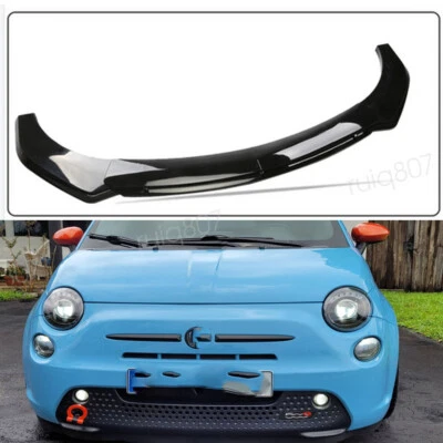 For 2017 Fiat 500e Gloss Black Front Bumper Chin Lip Spoiler Splitter Protector Foto 1 de 4