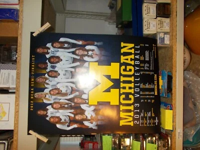 2013 UNIVERSITY OF MICHIGAN WOLVERINES VOLLEYBALL SCHEDULE POSTER 15 BY 20 INCH - Image 1 of 3